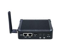 HUNSN Fanless Mini PC, Industrial Computer, Windows 11 Or Linux Ubuntu, Pentium N3700 J3710, BX08, COM, 2 x LAN, DP, 2 x HDMI, SIM Slot, Vesa Mount, WOL, PXE, WDT Supported, 8G RAM, 128G SSD, 1TB HDD
