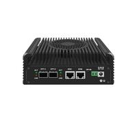 HUNSN Firewall Appliance, Mini PC, PFSense, Mikrotik, OPNsense, VPN, Router PC, I3 N305, RJ63, 2 x 2.5Gbe LAN, 2 x SFP+, 2 x HDMI, TF, Type-C, Phoenix Terminal, 16G RAM, 128G SSD