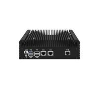 HUNSN Firewall Appliance, Mini PC, PFSense, Mikrotik, OPNsense, VPN, Router PC, N100, RJ71, 2 x 2.5GbE LAN, 10GbE AQC113C-B1-C LAN, 2 x HDMI, TF, Type-C, 16G RAM, 128G SSD