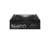 HUNSN Firewall Appliance, Mini PC, PFSense, Mikrotik, OPNsense, VPN, Router PC, N100, RJ71, 2 x 2.5GbE LAN, 2 x SFP+ 10GbE 82599ES, 2 x HDMI, TF, Type-C, 8G RAM, 128G SSD