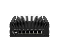 HUNSN Micro Firewall Appliance, Mini PC, PFSense, Mikrotik, OPNsense, VPN, Router PC, Twin Lake 13th Gen N150, RJ46, 6 x 2.5GbE I226-V, 2 x HDMI2.1, TF, Type-C, 8G DDR5 RAM, 128G SSD