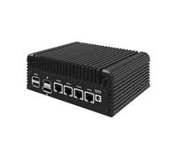 HUNSN Micro Firewall Appliance, Mini PC, PFSense, Mikrotik, OPNsense, VPN, Router PC, Twin Lake 13th Gen N150, RJ35, GPIO, HDMI, DP, 4 x 2.5GbE LAN, 8 x USB, 16G DDR5 RAM, 128G SSD