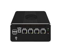 HUNSN Micro Firewall Appliance, Mini PC, VPN, Router PC, I3 N305, RJ52, 4 x 2.5GbE I226-V, Type-C, SIM Slot, TF Slot, DP, HDMI, 5 x USB2.0, USB3.0, Barebone, NO RAM, NO Storage, NO System