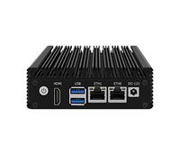 HUNSN Micro Firewall Appliance, Mini PC, VPN, Router PC, Intel Celeron N3050, RJ13, AES-NI, 2 x Realtek RTL8111H LAN, HDMI, 2 x USB3.0, Barebone, NO RAM, NO Storage, NO System