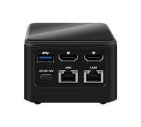 HUNSN Mini PC, HTPC, Desktop Computer, Windows 11 Pro Or Linux Ubuntu, Intel N100, BJ02, Wi-FI 6, BT 5.2, 2 x I226-V LAN, Type-C 12-19V, 2 x HDMI, 3 x USB3.0, Type-C, TF, 8GB LPDDR5 RAM, 128G SSD