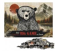 Hunt Big Game Canada Puzzle Détaillé en Bois pour Adultes, 1000 pièces | Une activité sans écran autour de la table - un montage clair zone par zone à son propre rythme.