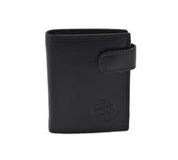 Hunt, Porte-cartes de crédit en Cuir véritable, avec protection RFID, 16 espaces, Fermeture par bouton, avec Coffret cadeau Noir -