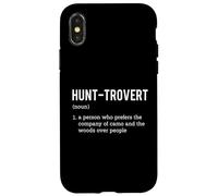Hunt-Trovert - Définition du Chasseur de Gros gibier Amateur de Chasse Coque pour iPhone X/XS