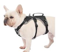 Huntboo Harnais Chien, Harnais Anti-évasion Réfléchissant avec Poignée, Ajustable, pour Chiens Moyens à Grands, Entraînement et Course (Noir, M)