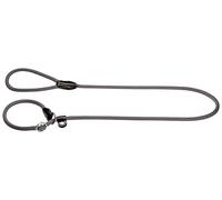Hunter 46536 Freestyle Laisse pour Retriever | Collier intégré, réglable en continu, corde robuste avec pointes en cuir, couleur : gris, taille : 10/120