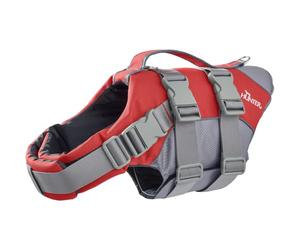 HUNTER 62444 Gilet de Sauvetage Moss, Aide à la Natation pour Chiens, poignée, réfléchissant, S, Rouge