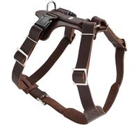 HUNTER Aalborg 67333 Harnais en Y en Cuir de Vachette véritable Souple Marron foncé XXL