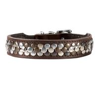 HUNTER Arizona Up Collier pour Chien, Couleur : Marron, Dessus en Cuir de qualité supérieure, Rivets individuels, Confortable et Durable, fabriqué à la Main, fabriqué en Allemagne, Taille : 55