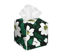 Hunter Boîte à mouchoirs carrée Motif pétales de fleurs Vert