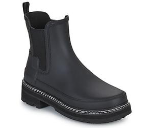 Hunter Boots Refined Stitch Detail Chelsea Boots in Noir 37