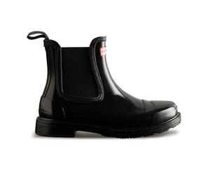 Hunter Boots - Women's Commando Chelsea Gloss - Bottes de pluie femme Black - 37