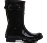 Hunter - Botte de Pluie Courte Brillante - Femme - Chaussures - Noir - Taille: 37 EU