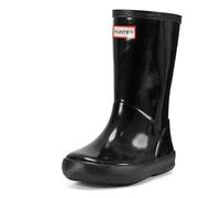 Hunter Women's Original Back Adjust Short Black Mid-Calf Rubber Rain Boot - 8M