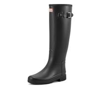 Hunter Bottes hautes raffinées pour femmes, Noir, 40 EU