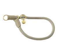 Hunter Collier de Dressage Malibu en Corde avec Noyau en Polyamide, Collier d'entraînement réglable en continu avec Anneau d'arrêt et Capuchons en Cuir synthétique pour Le Quotidien et l'entraînement