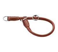 HUNTER Collier de Dressage Round & Soft Canadian Up - Couleur : Cognac - Cuir Souple et Souple - Coutures Rondes - N'abîme Pas Le Pelage - Durable - Fabriqué en Allemagne - Taille : S-M