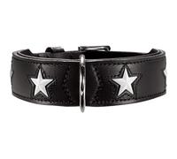 Hunter Collier en cuir naturel Magic Star,Multicolore (Raspberry/Black),XS