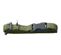 HUNTER Collier London Vario Basic Mini - Vert Olive - Taille 14-20/XXS-XS - avec Fermeture de sécurité - Doux et Flexible - Résistant à la déchirure et à séchage Rapide - Facile d'entretien et
