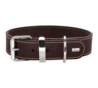 HUNTER Collier pour Chien Aalborg Special, Couleur : Brun foncé, Cuir Fortement graissé, Robuste & résistant, surpiqûres contrastées, idéal pour Le Sport canin, Made in Germany, Taille : 80