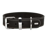 HUNTER Collier pour Chien Aalborg Special, Couleur : Noir, Cuir Fortement graissé, Robuste & résistant, surpiqûres contrastées, idéal pour Le Sport canin, Made in Germany, Taille : 65