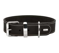 HUNTER Collier pour Chien Aalborg Special, Couleur : Noir, Cuir Fortement graissé, Robuste & résistant, surpiqûres contrastées, idéal pour Le Sport canin, Made in Germany, Taille : 80