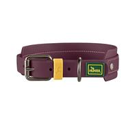 Hunter Collier pour chien Havanna MINI, couleur mûre, tissu structuré avec gaine en plastique, large, confortable, durable, indéchirable, résistant aux intempéries, facile d'entretien, aspect gunmetal