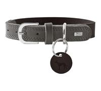 HUNTER Collier pour Chien LEMVIG - Couleur : Noir/Gris Pierre - en Cuir résistant et résistant - Doux au Toucher - Confortable - Élégant et Tendance - Fabriqué en Allemagne - Taille : 50