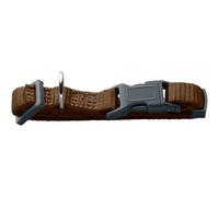 Hunter Collier pour Chien London Vario Basic, Collier en Nylon réglable, Fermeture de sécurité avec Verrouillage, résistant à la déchirure, Couleur : Marron, Taille : S