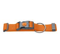 HUNTER Collier pour Chien London Vario Plus, Collier en Nylon réglable mit Zugentlastung, Fermeture de sécurité avec Verrouillage, Couleur : Orange, Taille : L-XL