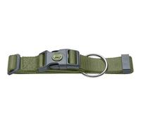HUNTER Collier pour Chien London Vario Plus, Collier en Nylon réglable mit Zugentlastung, Fermeture de sécurité avec Verrouillage, Couleur : Vert Olive, Taille : L-XL