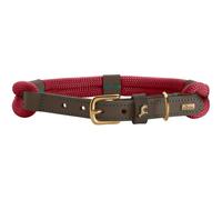 HUNTER Collier pour Chien Malia, Couleur : Bordeaux/Marron foncé, en Corde Souple et Cuir Robuste, léger, résistant, Look Moderne et élégant, Couleurs fraîches, fabriqué en Allemagne, Taille : 65
