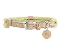 HUNTER Collier pour Chien Malia, Couleur : Menthe/Naturel, en Corde Souple et Cuir Robuste, léger, résistant, Look Moderne et élégant, Couleurs fraîches, fabriqué en Allemagne, Taille : 50