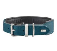 HUNTER Collier pour Chien Malta en Cuir de Vachette Souple graissé, Doublure Douce, résistant, Couleurs Brillantes, Fait à la Main, fabriqué en Allemagne, Taille : 55