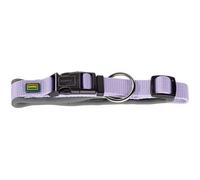 HUNTER Collier pour chien NEOPREN Vario Plus, couleur : lavande/gris, nylon résistant, rembourrage en néoprène doux, réglable en continu, avec soulagement de traction, facile d'entretien, confortable,