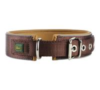 HUNTER Collier pour chien NEOPRENE REFLECT, nylon, rembourré en néoprène, réfléchissant, 50 (M), tour de cou : 39 - 46 cm, marron/caramel