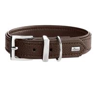 HUNTER Collier pour Chien Sofia, Couleur : Marron, Cuir synthétique Aspect Nappa de Vachette, Facile d'entretien, Teint Brillant, Rembourrage Doux, indéchirable, fabriqué en Allemagne, Taille 35