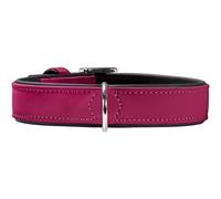 Hunter Collier pour chien Softie en simili cuir - Framboise/Noir - 35