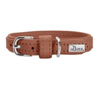 HUNTER Collier pour Chien Soho Mini, Couleur : Cognac, Cuir de Vachette, Doux et Souple, Doux pour Le Pelage, léger, pour Petits Chiens et Chiots, fabriqué en Allemagne, Taille : 27