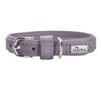 HUNTER Soho Mini Collier pour Chien en Cuir de Vachette Doux et Souple, Doux pour Le Pelage, léger, pour Petits Chiens et Chiots, fabriqué en Allemagne, Taille : 21