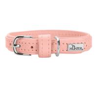 HUNTER Collier pour Chien Soho Mini, Couleur : Rose Clair, en Cuir de Vachette, Doux et Souple, Doux pour Le Pelage, léger, pour Petits Chiens et Chiots, fabriqué en Allemagne, Taille : 37