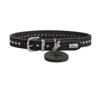 HUNTER Collier pour Chien Style Aalborg, Couleur : Noir, Cuir de Vachette Plein graissé, Robuste, Confortable, avec Rivets élégants, fabriqué en Allemagne, Taille : 37