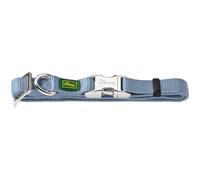 HUNTER Collier pour chien VARIO BASIC ALU-STRONG - Collier robuste en nylon pour chien - Réglable en continu - Fermoir en aluminium inoxydable ALU-STRONG - Couleur : bleu fumé - Taille L