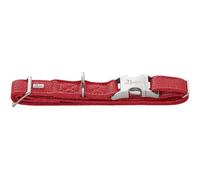 Hunter Collier Sofia avec Fermoir en Aluminium, Couleur : Rouge, Cuir synthétique Aspect Nappa, réglable en continu, Fermeture à clic Robuste en Aluminium, Couleurs Brillantes, fabriqué en Allemagne
