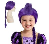 Hunter Cosplay Wig For Kids, Perruque Violette Pour Femme, Traids Realist Halloween Cosplays Accesstes For Halloween Carnival Party, Tresses Réalistes Unisexe Pour Fête Spectacle