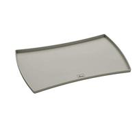 HUNTER EIBY Tapis de gamelle en silicone avec protection du sol et bord haut Gris 48 x 30 cm
